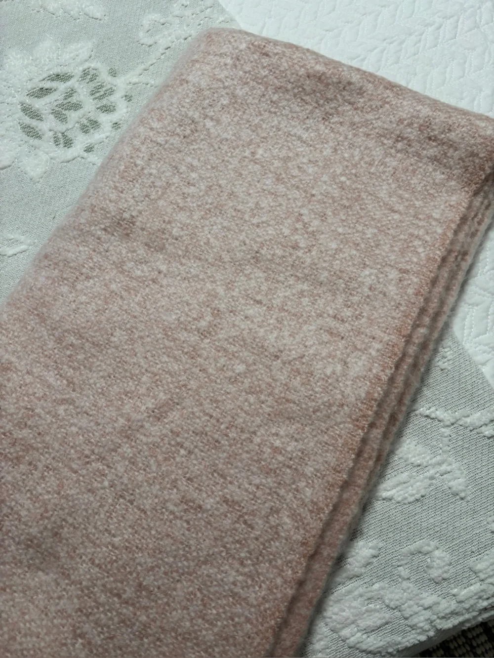Threshold Blush Pink Knit Throw 126 x 50 Inches